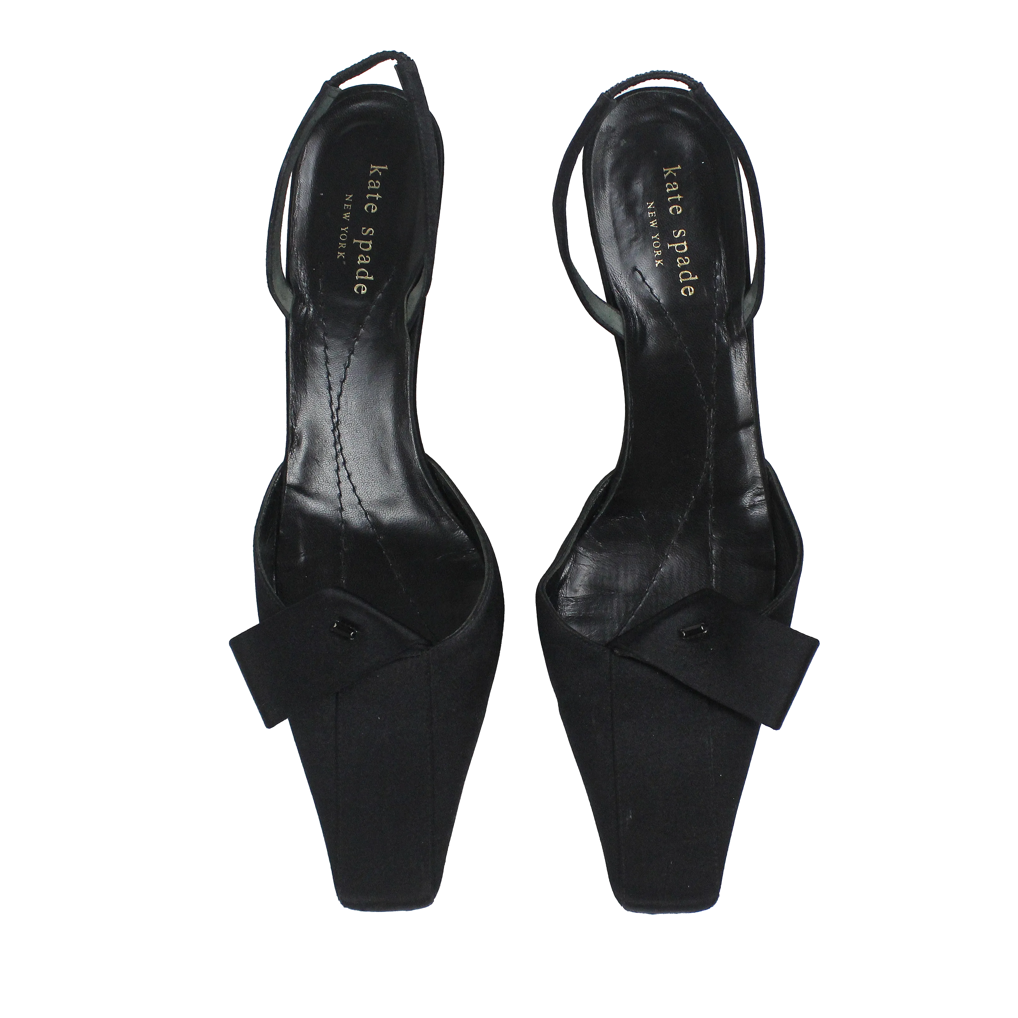 90s Black Kitten Heels (8 US)