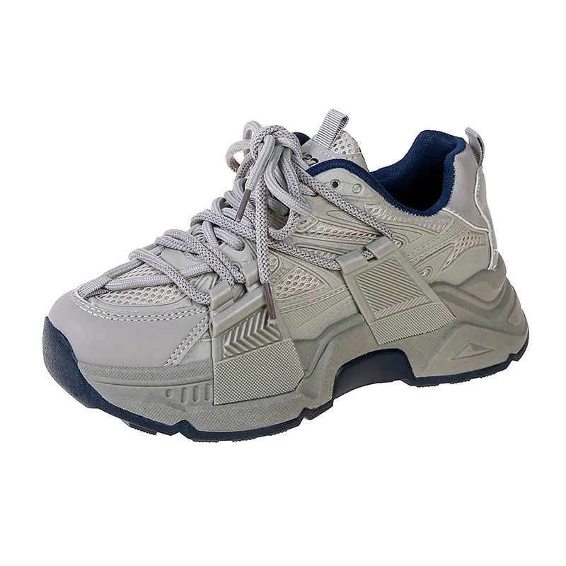 Autumn Women's Chunky Sneakers 2023 New Fashion Breathable Mesh Platform Shoes for Women Outdoor Durable Casual Running Shoes