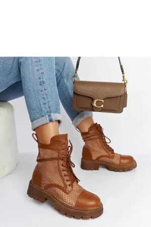 Brown translucent trappers shoes