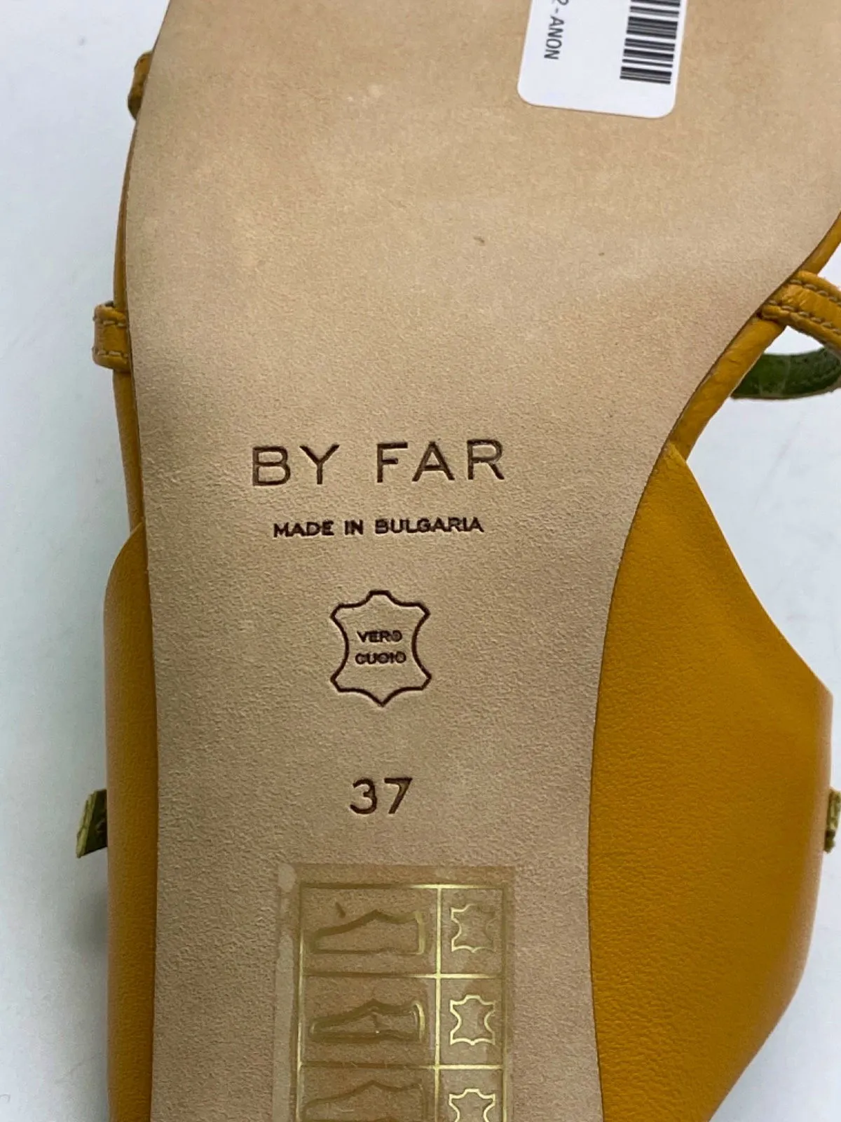 By Far Yellow Candy Strappy Heeled Sandals EU 37 UK 4