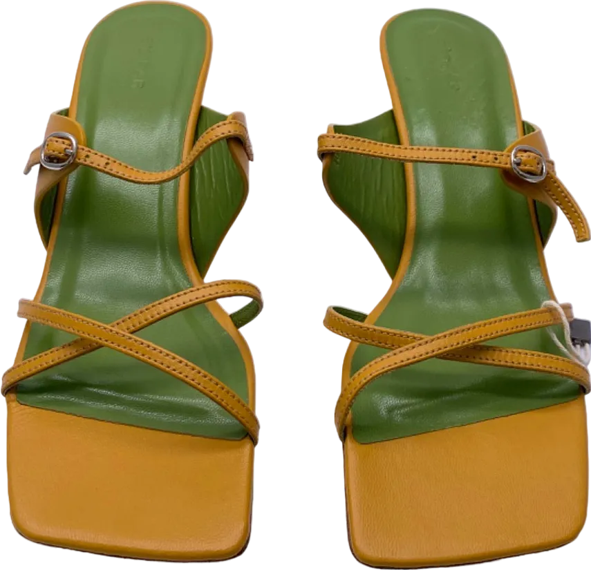 By Far Yellow Candy Strappy Heeled Sandals EU 37 UK 4