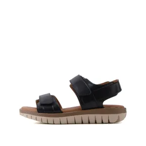 camel active Women Kalissa 3 Velcro-Strap Sandals with slip-on comfort Panel Design Ladies Kalissa 3 -792204-DZ01SV-1-BLACK
