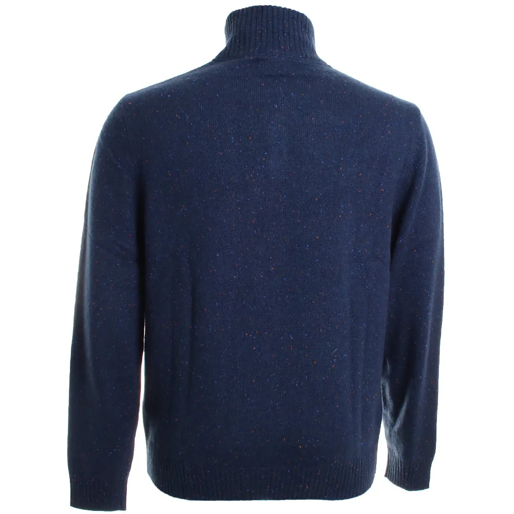 Cashmere Donegal Button Sweater