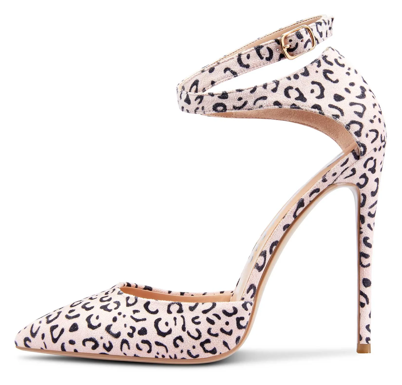 CASTAMERE Womens Ankle Strap High Heels Sandals Pointed Toe Sexy Sandal 12CM Stilettos Pumps