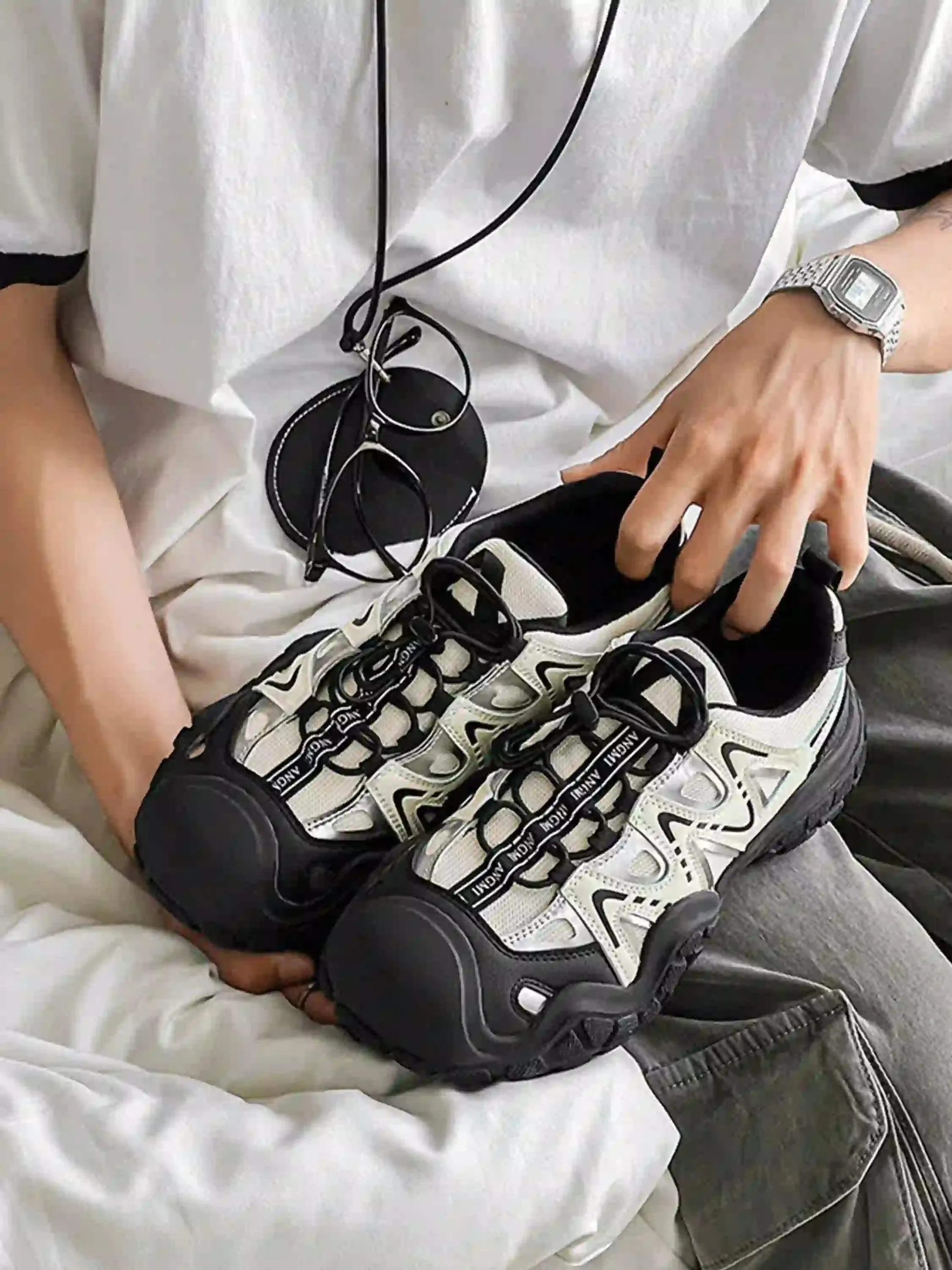Disguisen Outdoor Breathable Big Head Non-Slip Dad Shoes