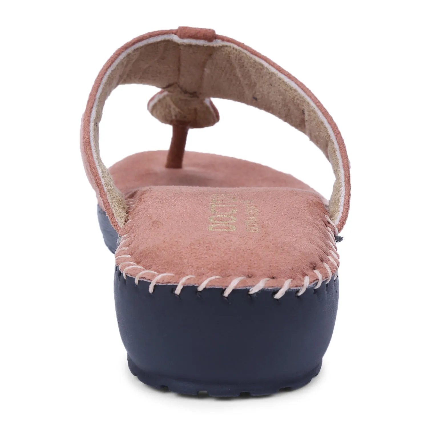 DOCTOR EXTRA SOFT D-612 Women's Flat Memory Foam Slippers/Flip-Flops Fancy Fashion Stylish Jewels Casual Comfortable Diabetic Orthopedic Orthocare Lightweight Synthetic Slipon Chappal for Girls/Ladies
