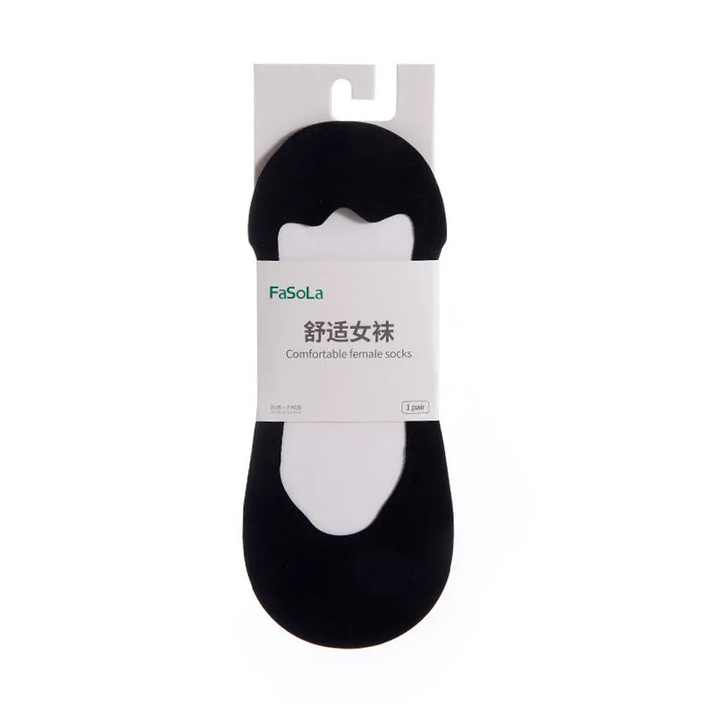 FaSoLa Breathable Invisible Socks - Black, 1 Pair