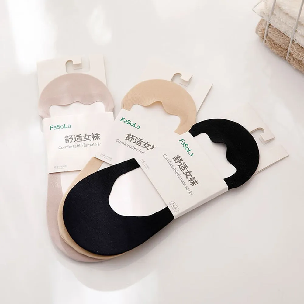 FaSoLa Breathable Invisible Socks - Black, 1 Pair