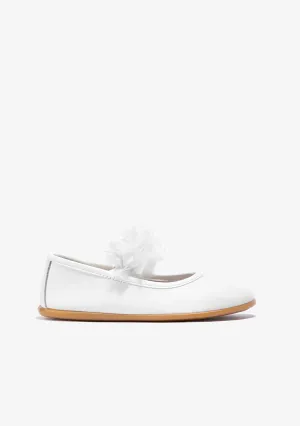 Girl's White Tulle Ballerinas Napa B&W
