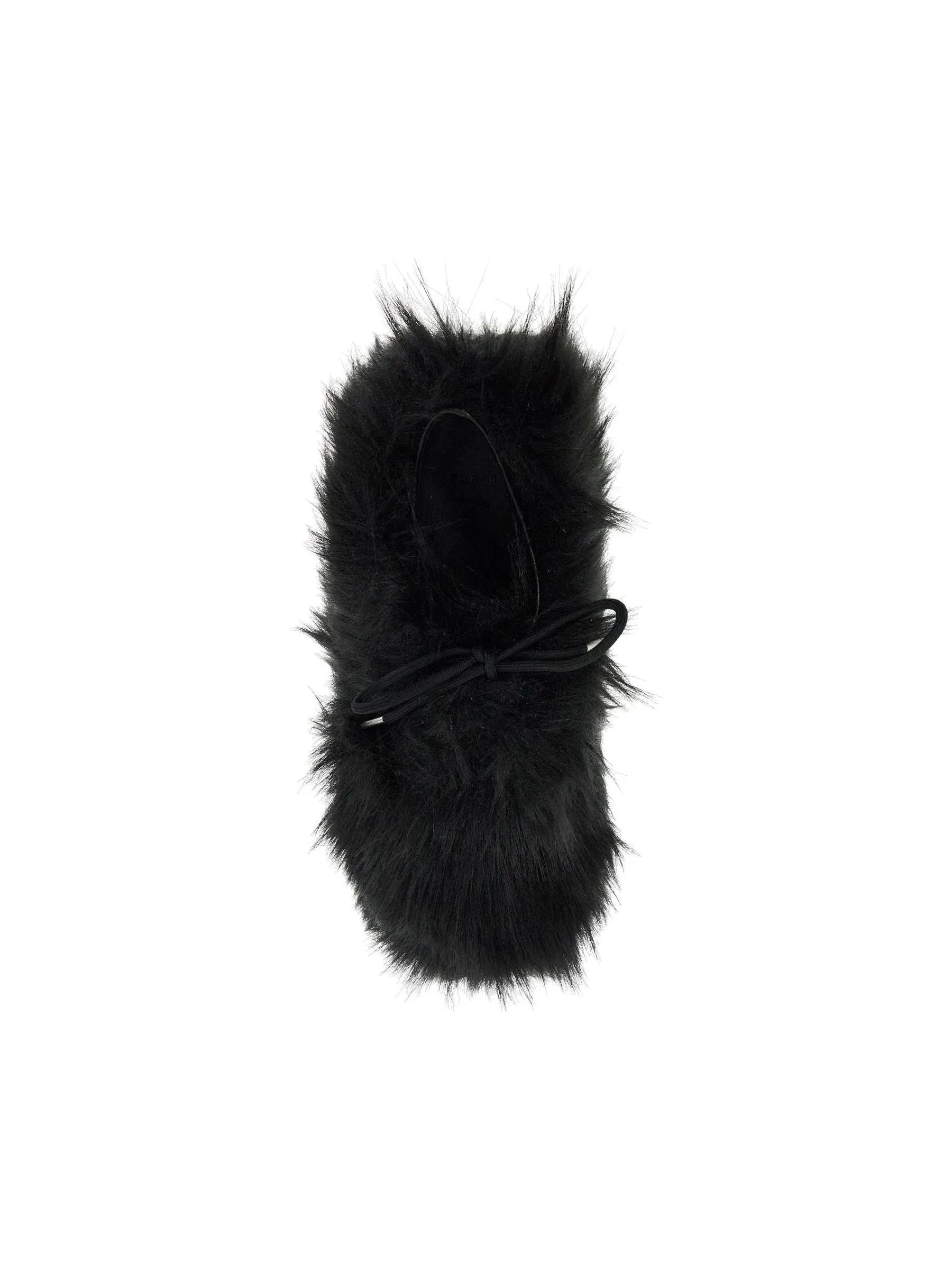 Lace-Up Faux Fur Slippers