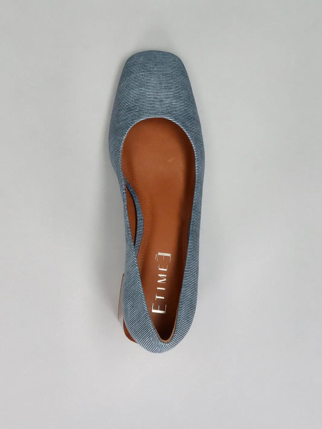 LEATHER PUMPS - BLUE