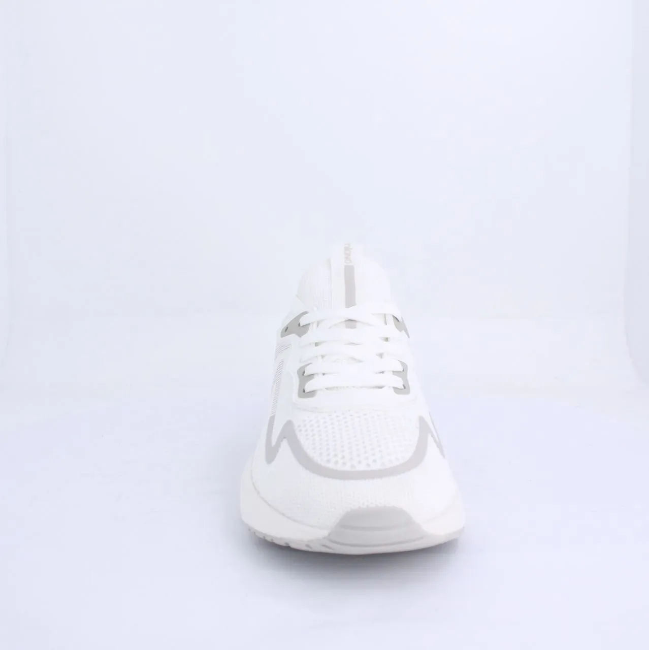 LECLERC MENS LACEUP TRAINERS-WHITE