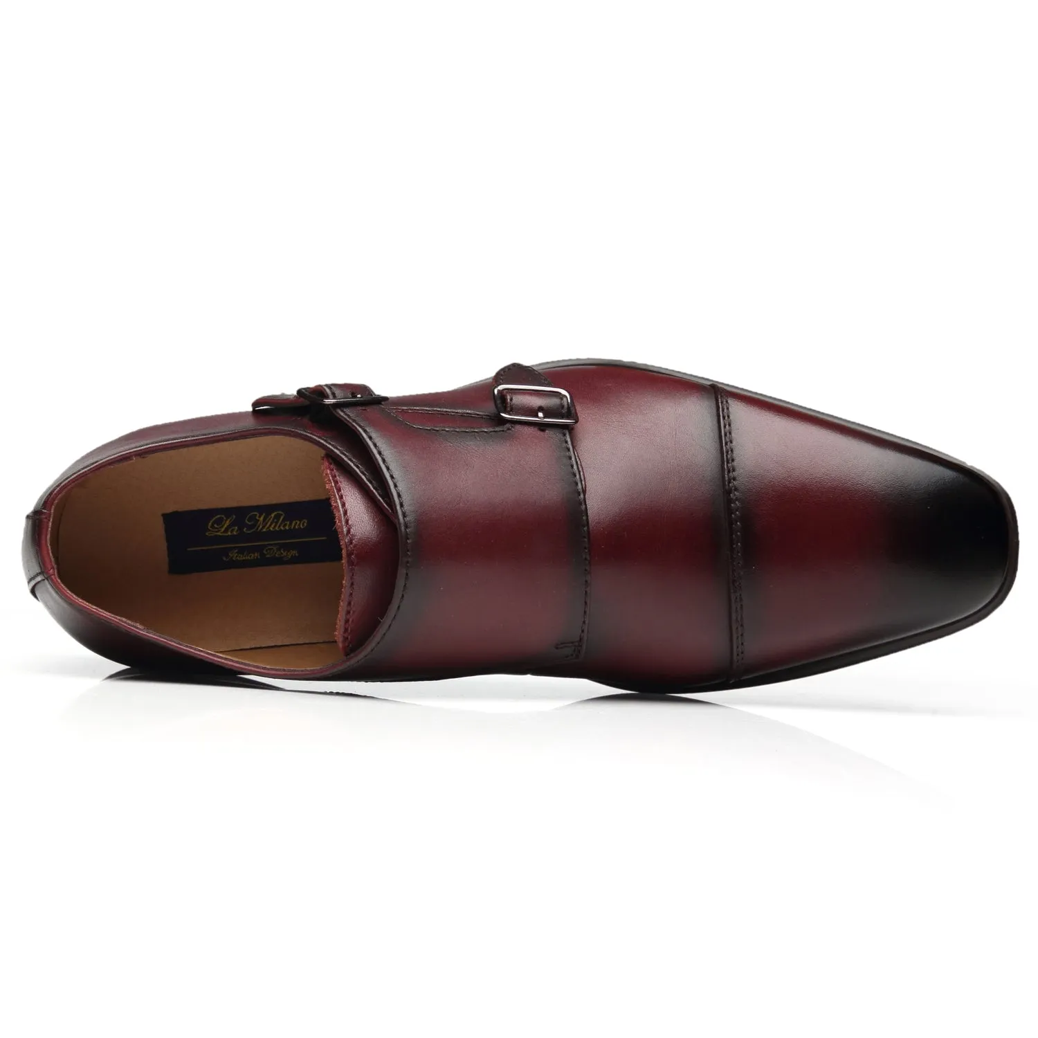 Men's Monk Strap Chal-1-burgundy