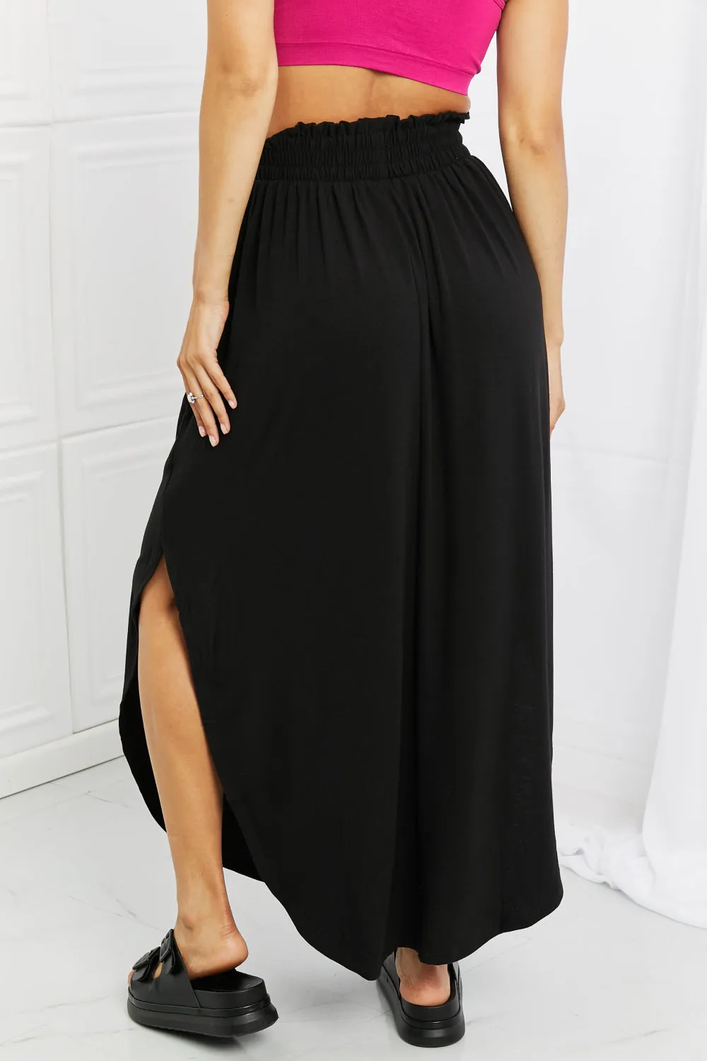 Mia Maxi Skirt with Pockets in Black