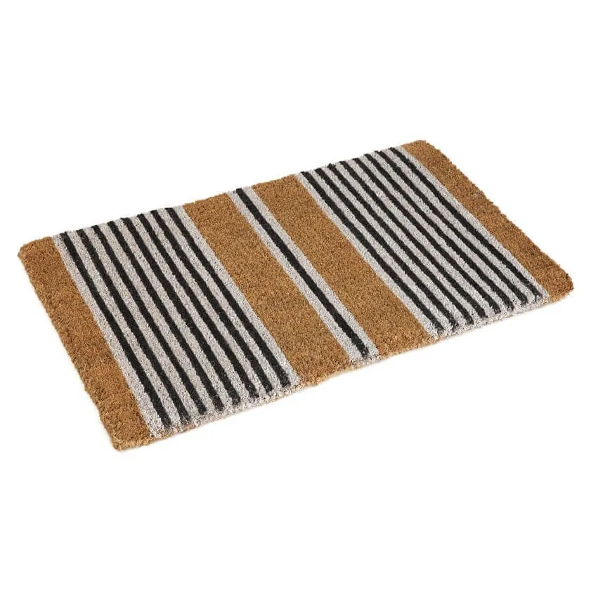 Natural Coir Doormat Nui Coastal Stripe