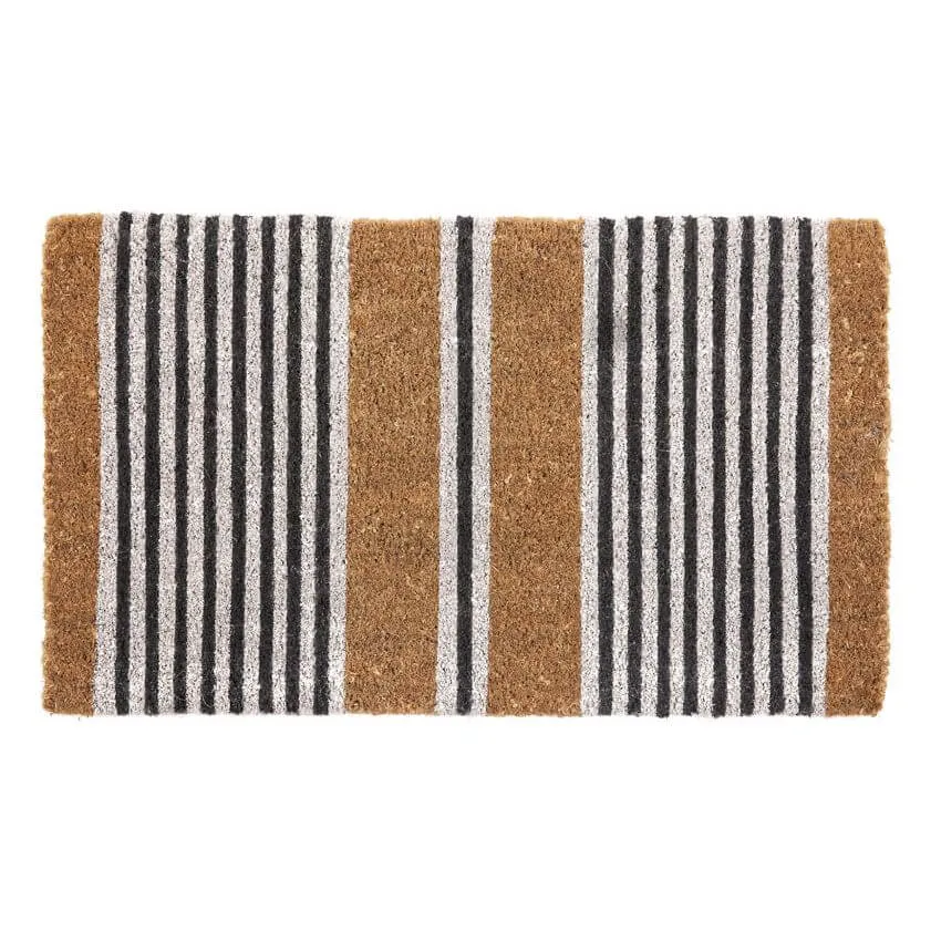 Natural Coir Doormat Nui Coastal Stripe