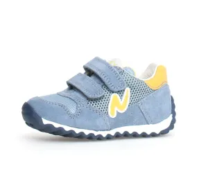 Naturino Sammy 2 VL | Suede Celeste Blue/Yellow Toddler Kids Sneakers