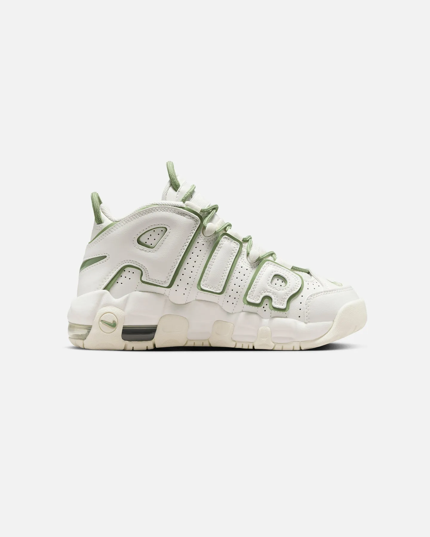 Nike Kids' Air More Uptempo (GS) Sail/Oil Green