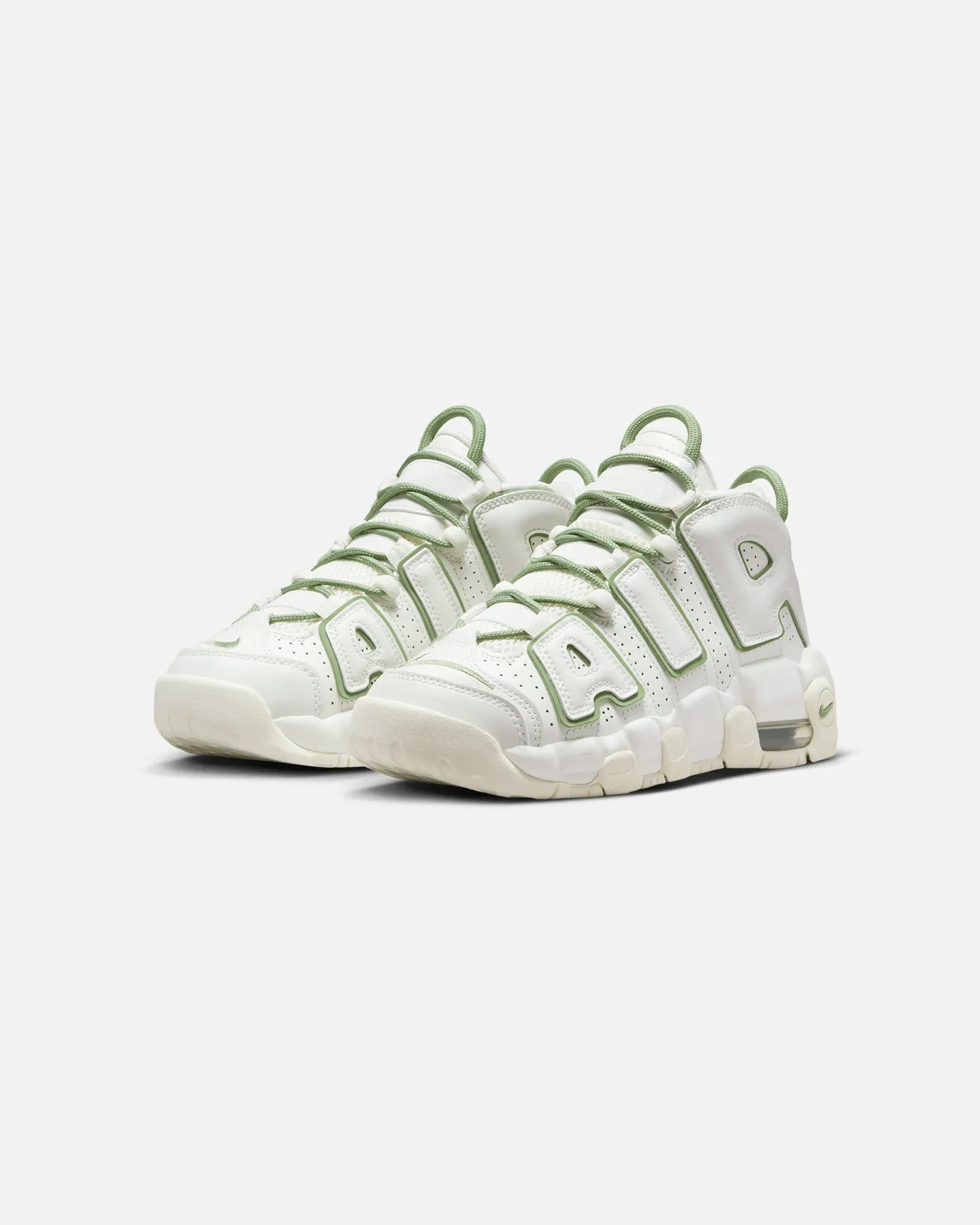 Nike Kids' Air More Uptempo (GS) Sail/Oil Green