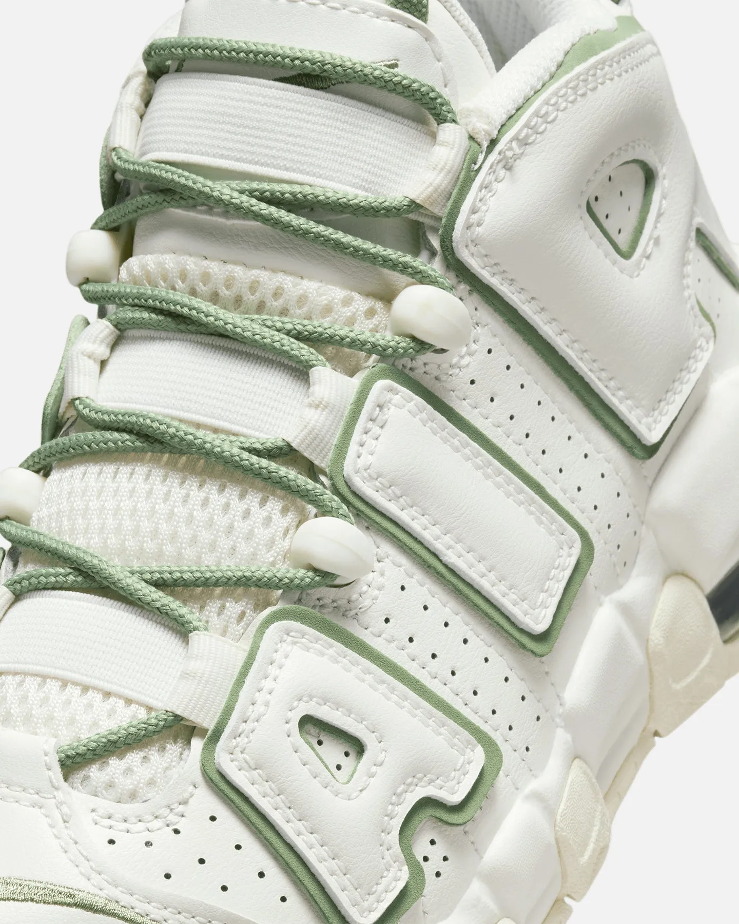 Nike Kids' Air More Uptempo (GS) Sail/Oil Green