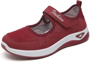 Nurse Shoes for Women Comfortable Walking Shoe Non Slip Adjustable Orthopedic Shoes Breathable Working Flats Nursing Mary Jane Sneakers Casual Lightweight Sneaker