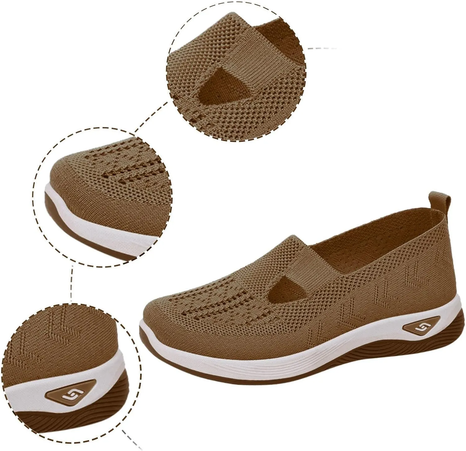 Orthopedic Shoes for Women Sandals 2025 Summer Walking Shoes Breathable Comfortable Soft Orthotic Slip-On Indoor Outdoor Casual Shoe
