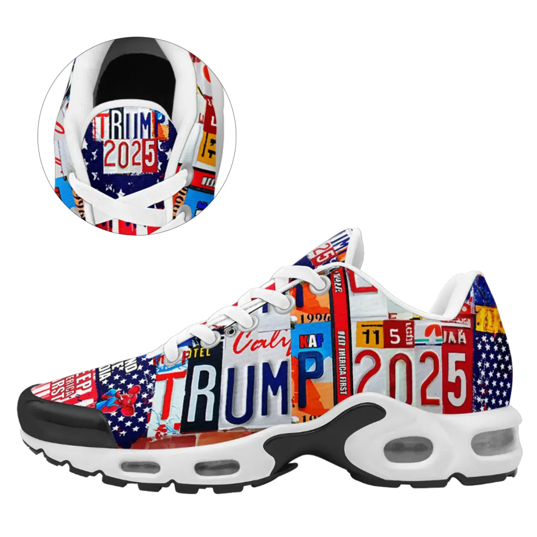 Personalized Trump 2025 Sneakers, Custom Breathable Sport Shoes, Patriotic Unsiex Shoes