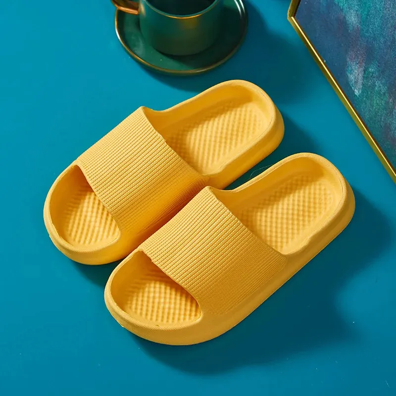 Sohiwoo Women Men Slippers Thick Platform Home Slippers Men Indoor Non-slip EVA Bathroom Slides Man Sandals Casual Summer Soft Flip Flops