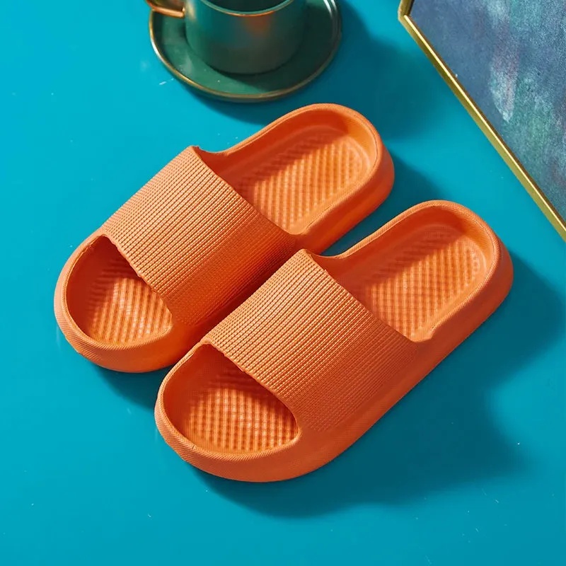 Sohiwoo Women Men Slippers Thick Platform Home Slippers Men Indoor Non-slip EVA Bathroom Slides Man Sandals Casual Summer Soft Flip Flops