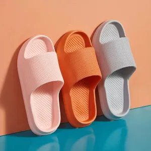 Sohiwoo Women Men Slippers Thick Platform Home Slippers Men Indoor Non-slip EVA Bathroom Slides Man Sandals Casual Summer Soft Flip Flops
