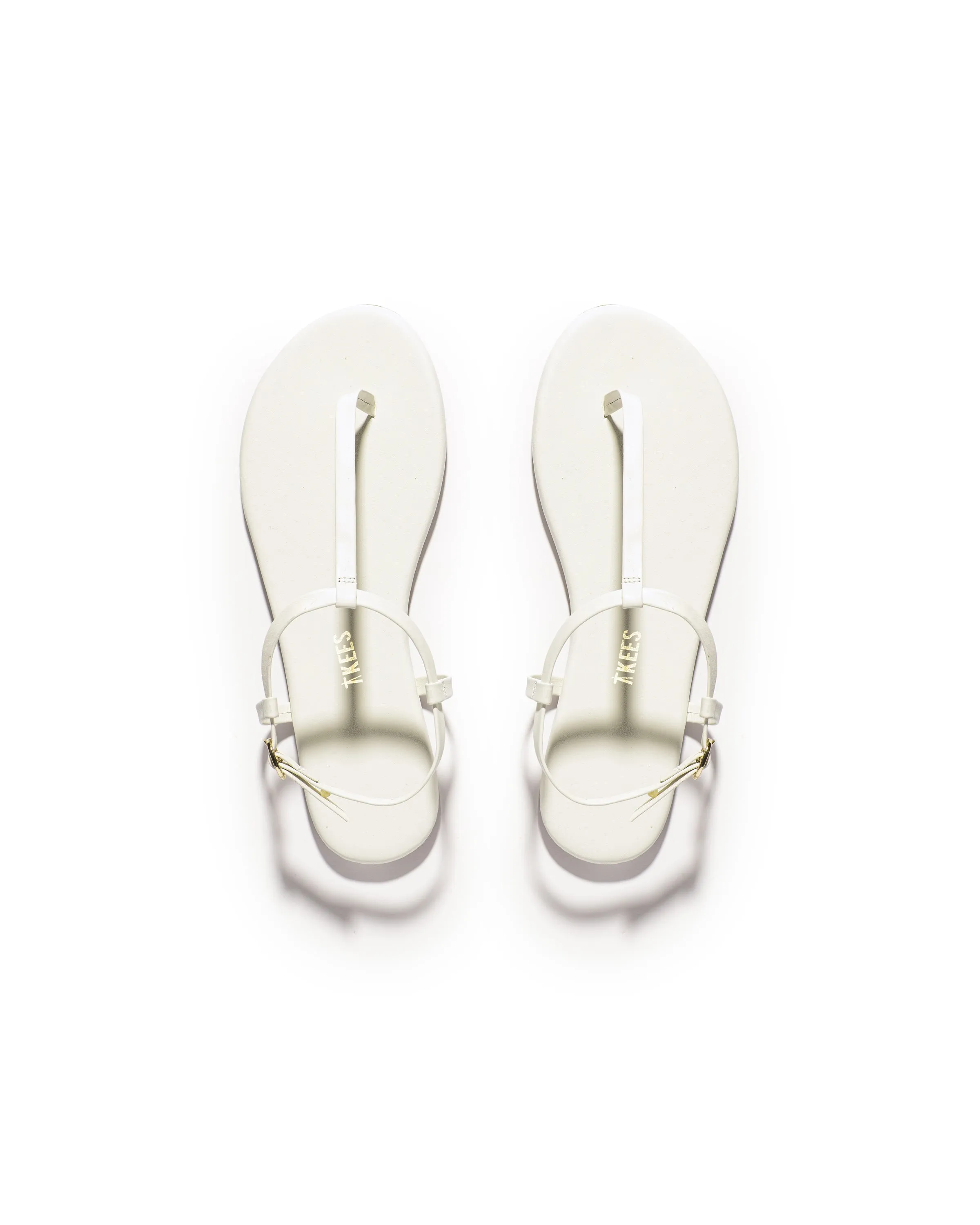 Tkees Mariana flip-flops from brazilian leather in Cream