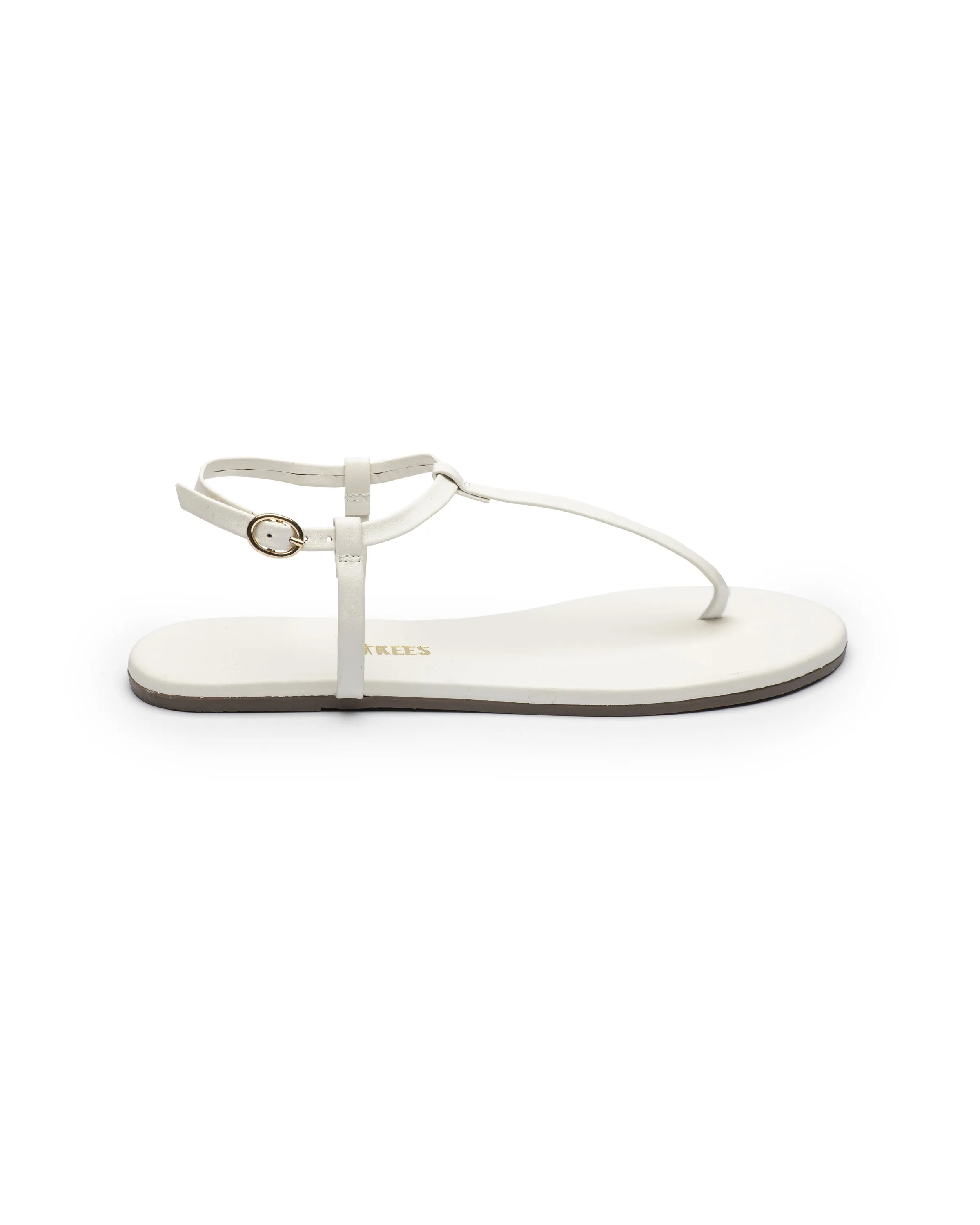Tkees Mariana flip-flops from brazilian leather in Cream