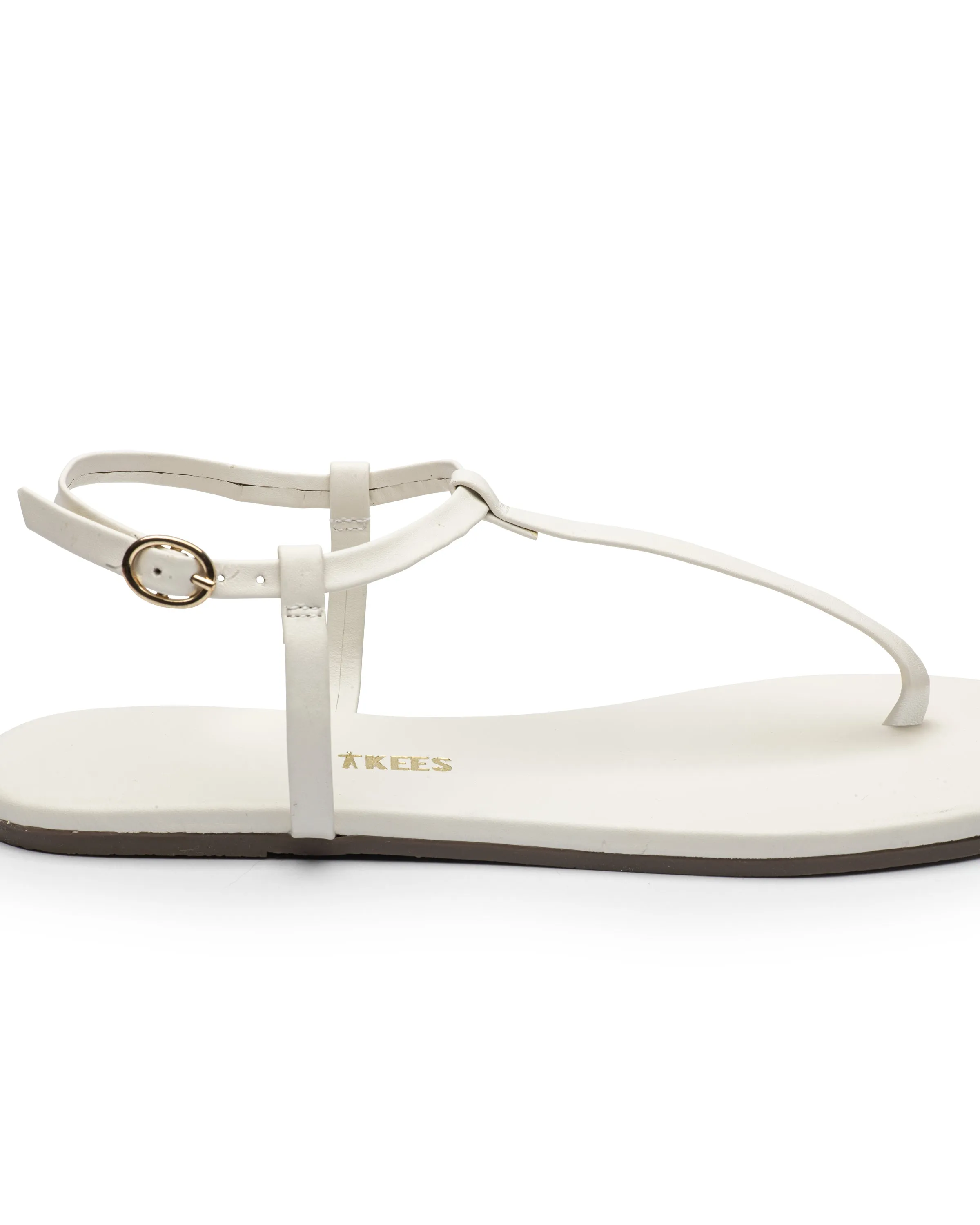 Tkees Mariana flip-flops from brazilian leather in Cream
