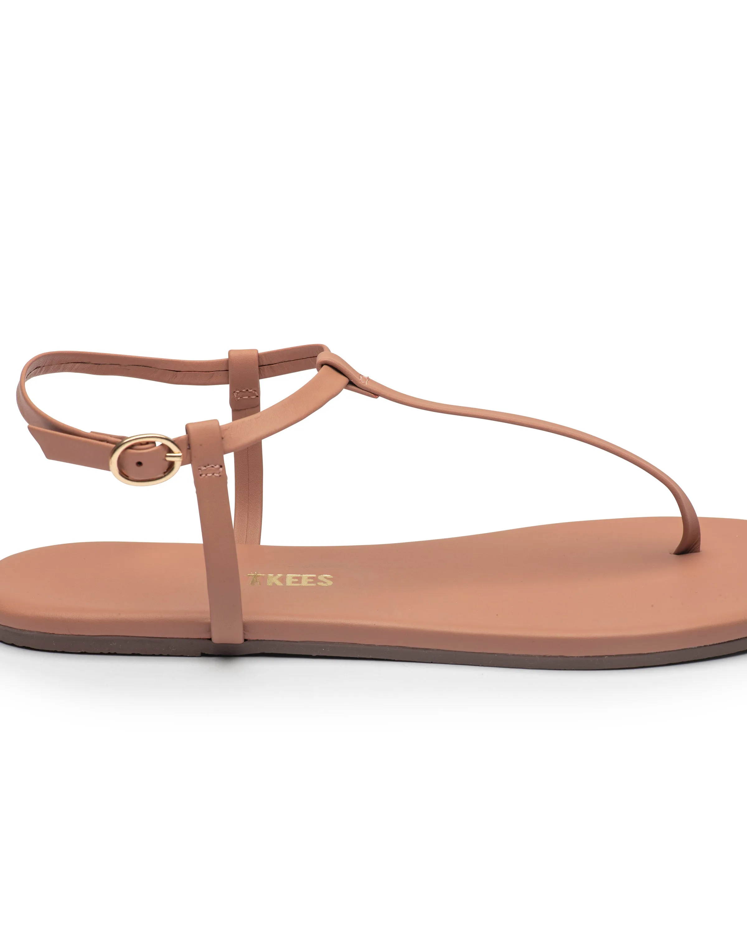 Tkees Mariana flip-flops from brazilian leather in Pout