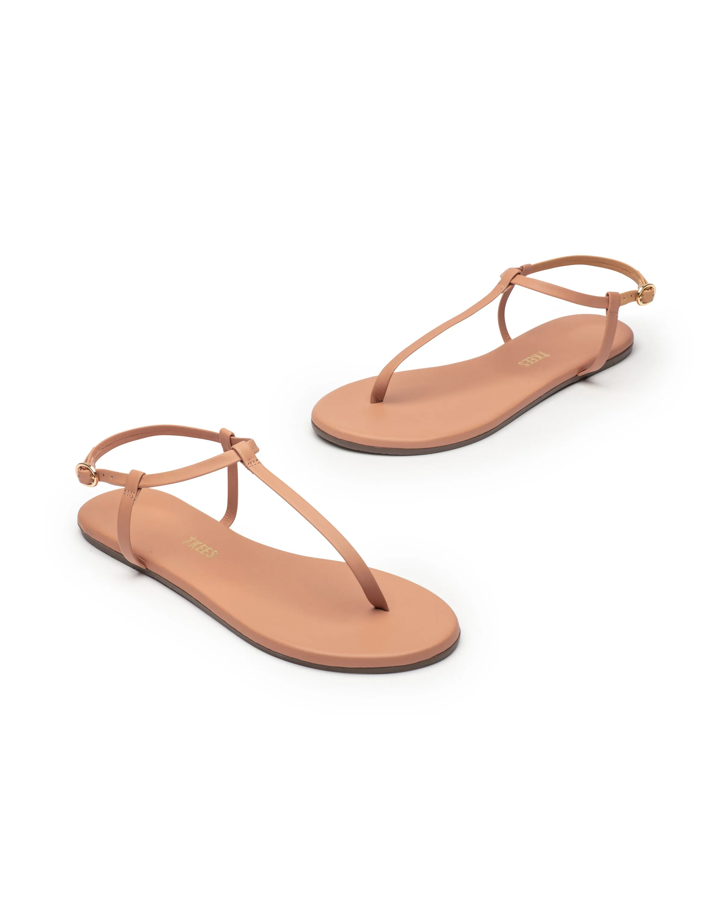 Tkees Mariana flip-flops from brazilian leather in Pout