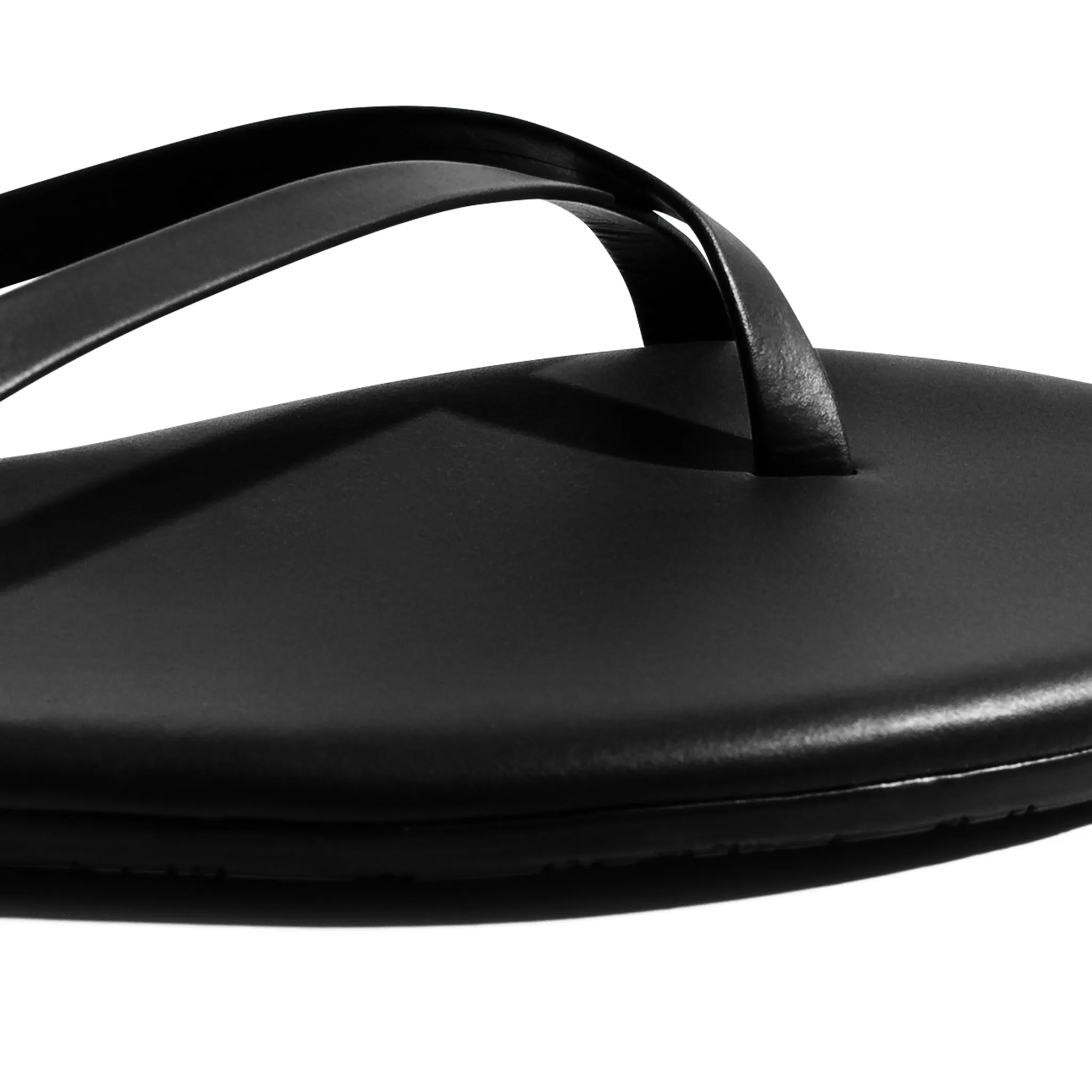 Tkees Riley flip-flops from brazilian leather in  Black