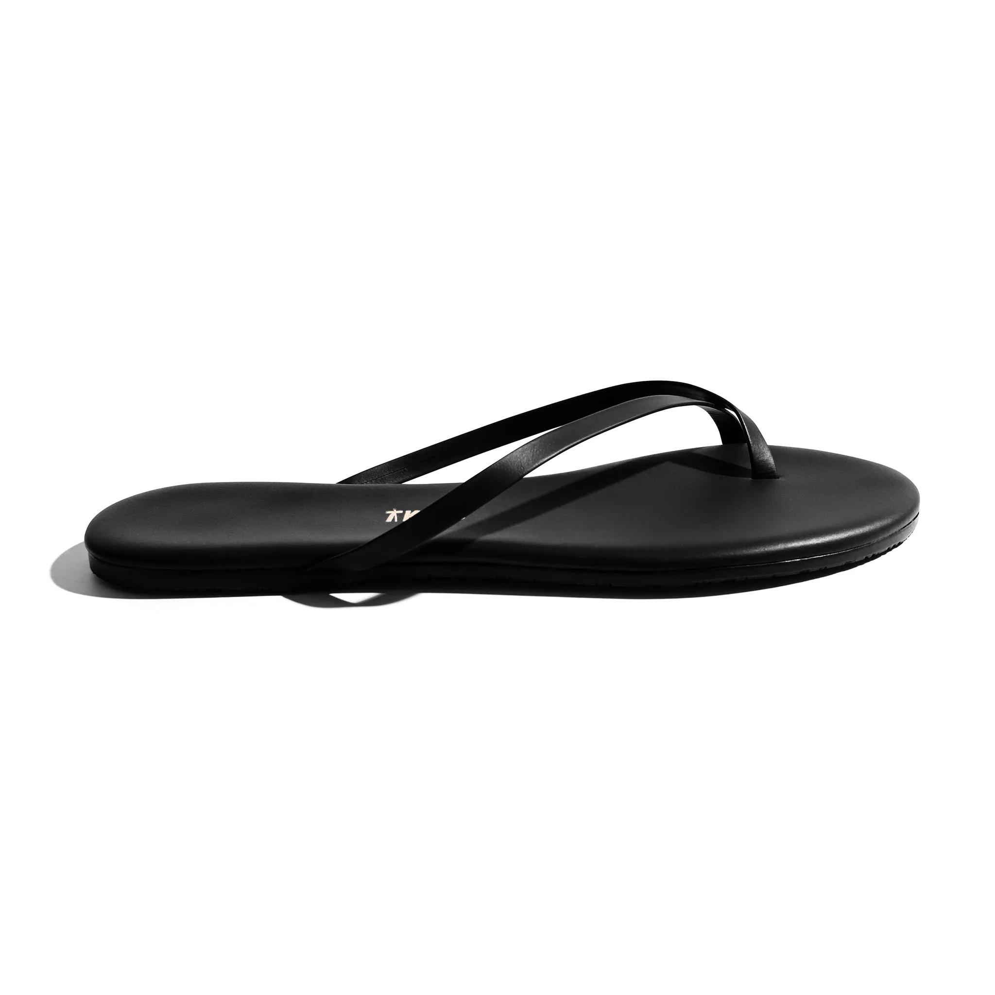 Tkees Riley flip-flops from brazilian leather in  Black