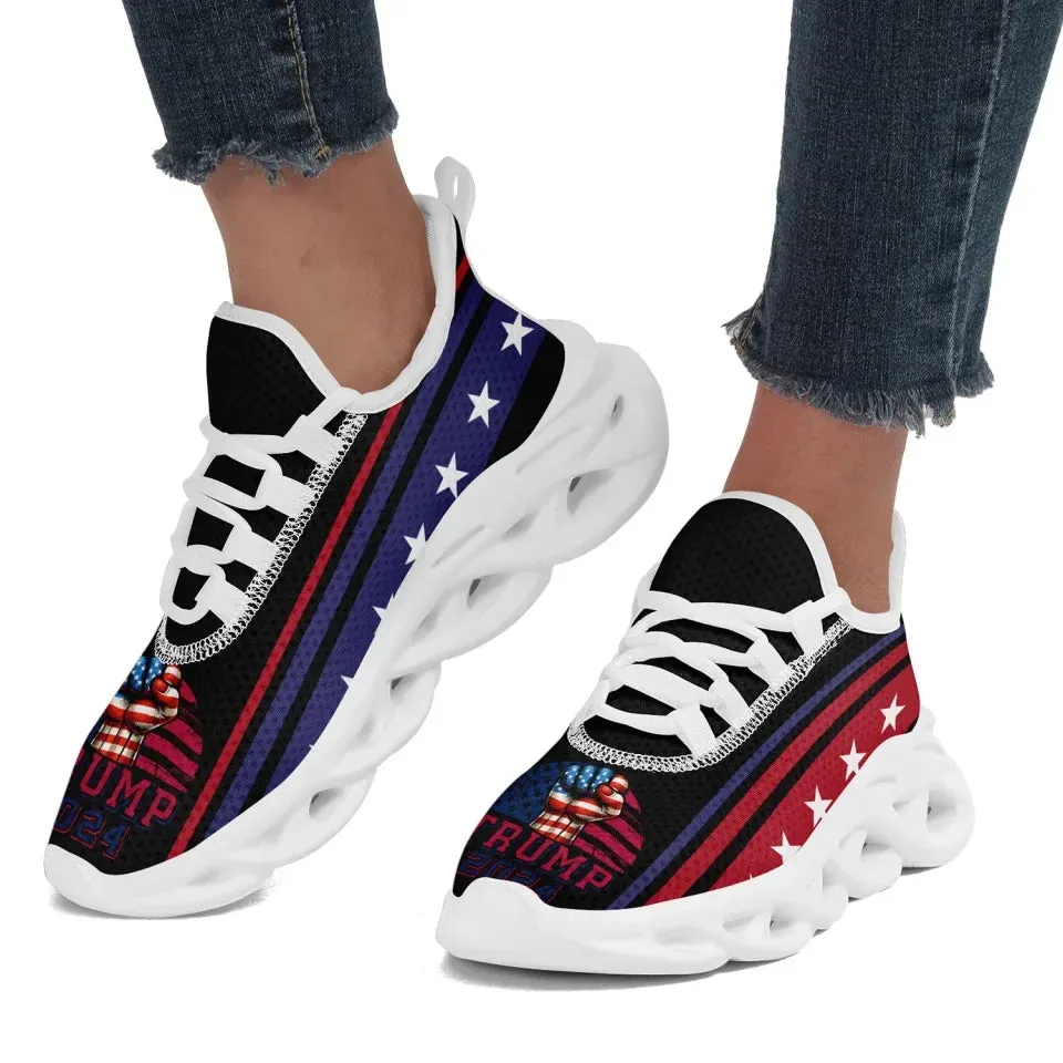 Unique Gift,Personalized Trump Collection  Sneakers Custom Star and Flag Shoes, Patriotic Shoes