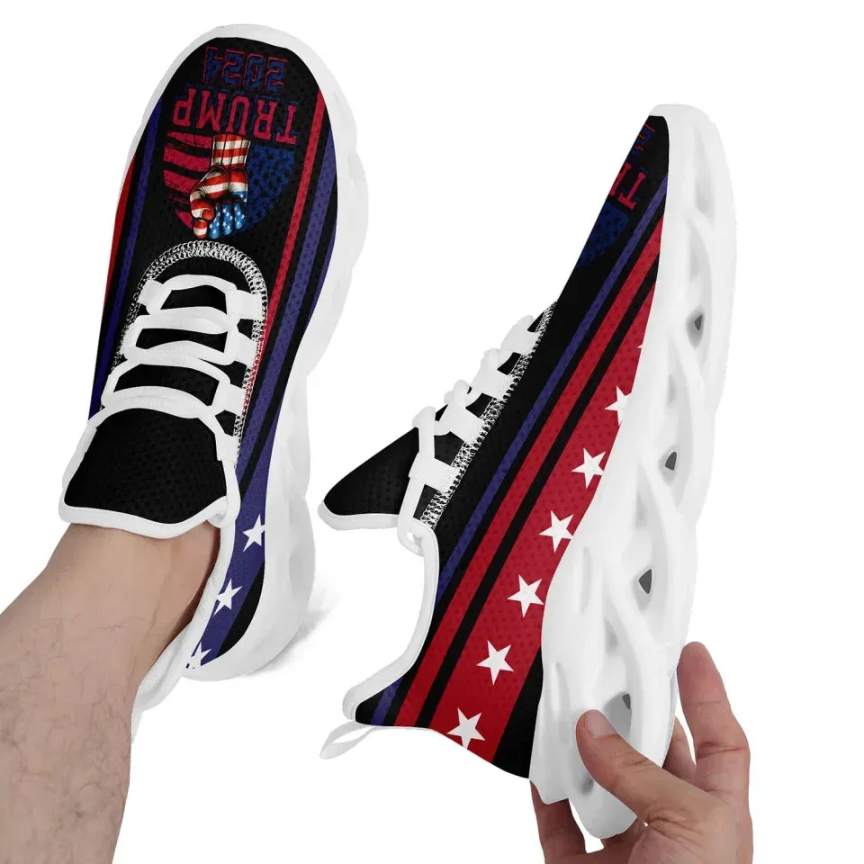 Unique Gift,Personalized Trump Collection  Sneakers Custom Star and Flag Shoes, Patriotic Shoes