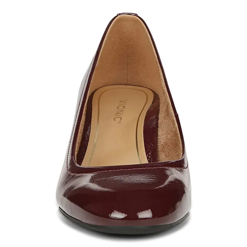 Vionic Women's Carmel Pumps- Crimson Patent