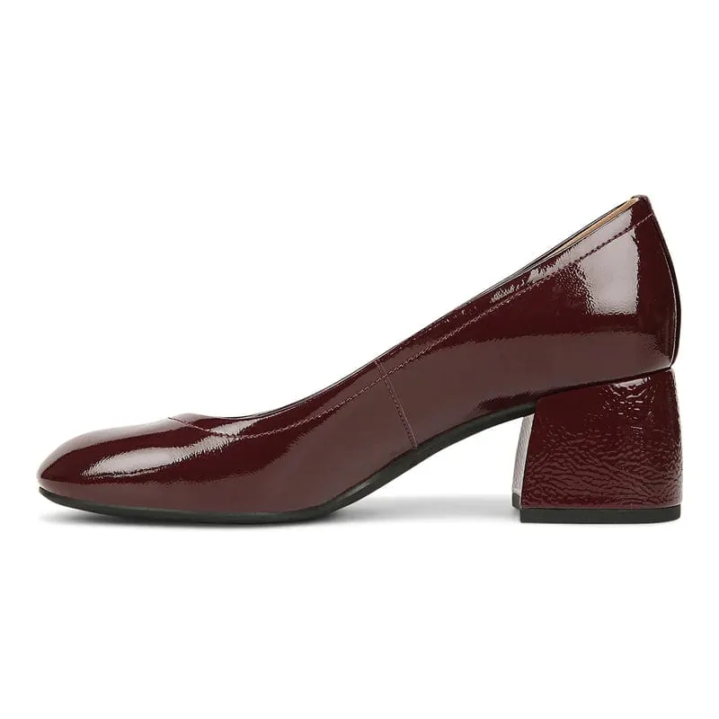 Vionic Women's Carmel Pumps- Crimson Patent