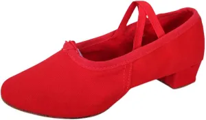 Women's Low Chunky Heels Satin Latin Dance Shoes Soft Sneakers for Ballroom Salsa Tango Performance Dancing Shoes