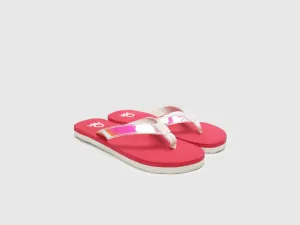 Women's Red Solid Thong Flip-Flops