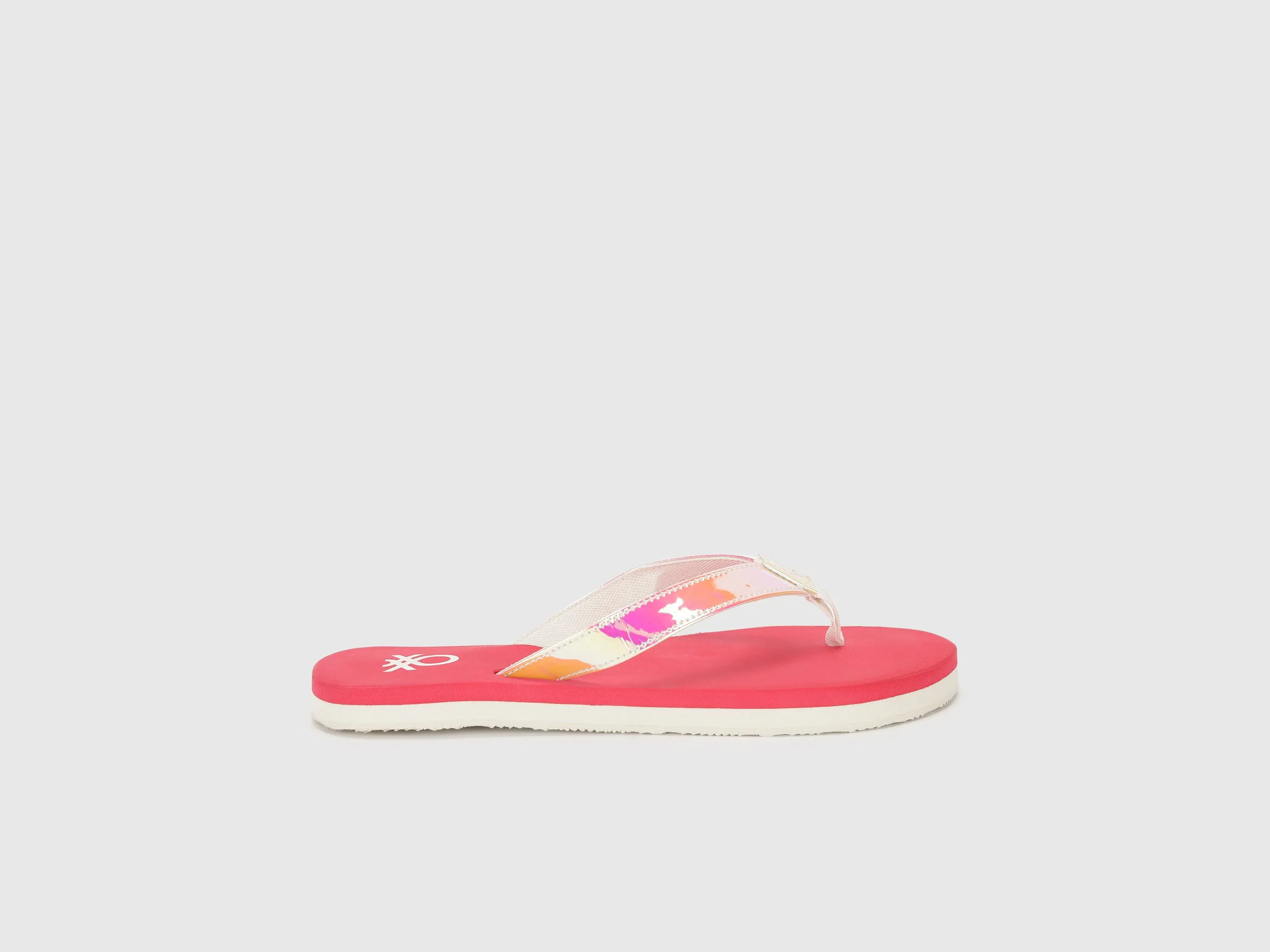 Women's Red Solid Thong Flip-Flops